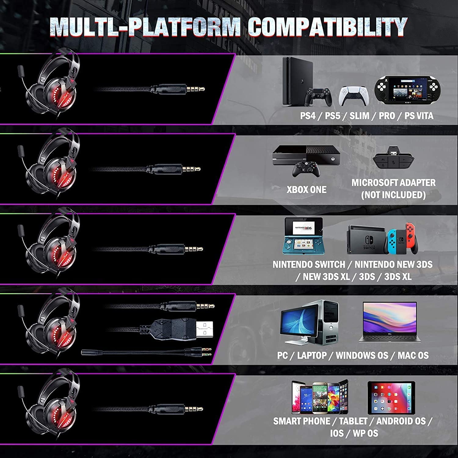 M 180 PRO COMBATWING ONIKUMA HEADSET TT CELLULAR